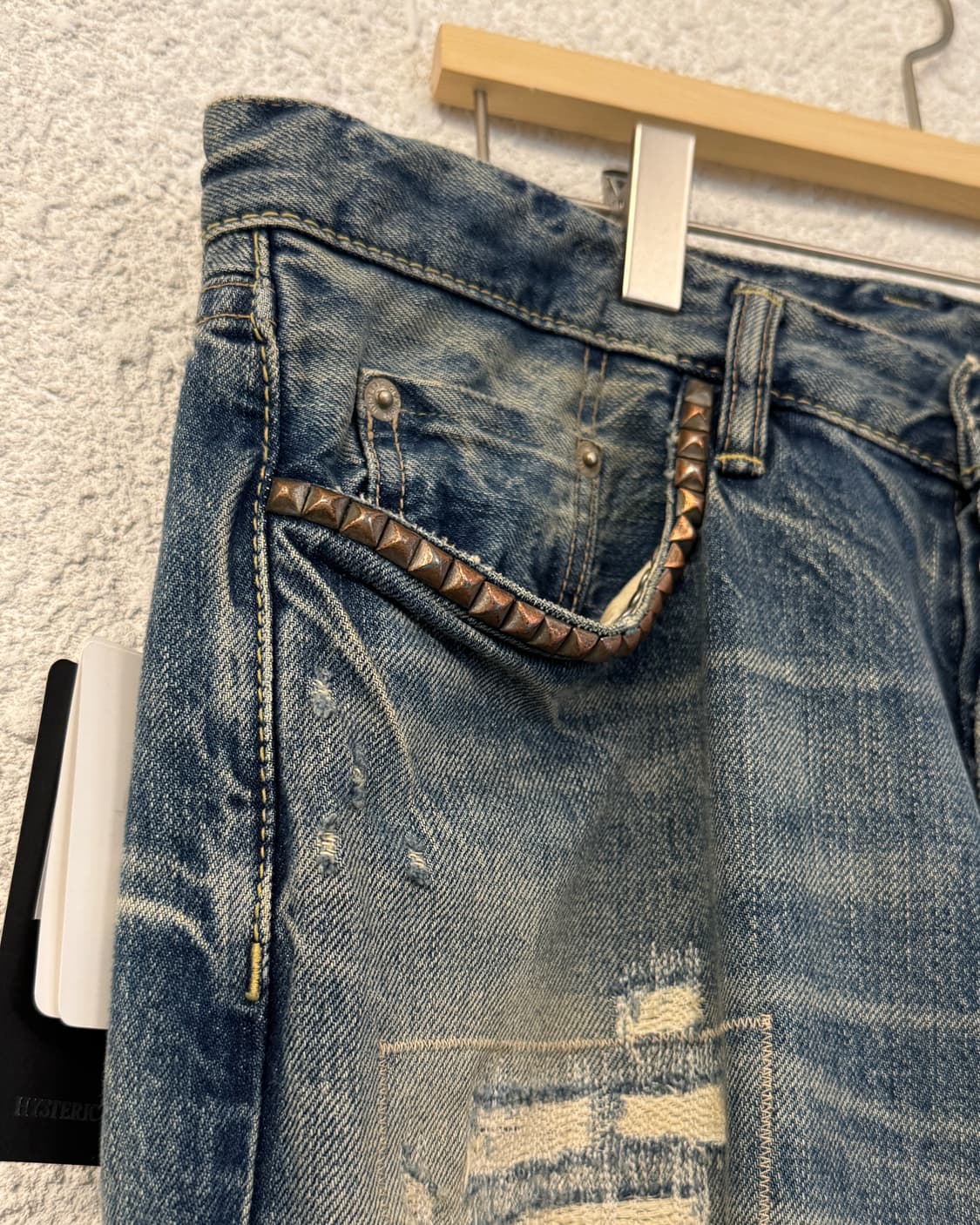 히스테릭 글래머 데미지드 스터드 데님 상품이미지4