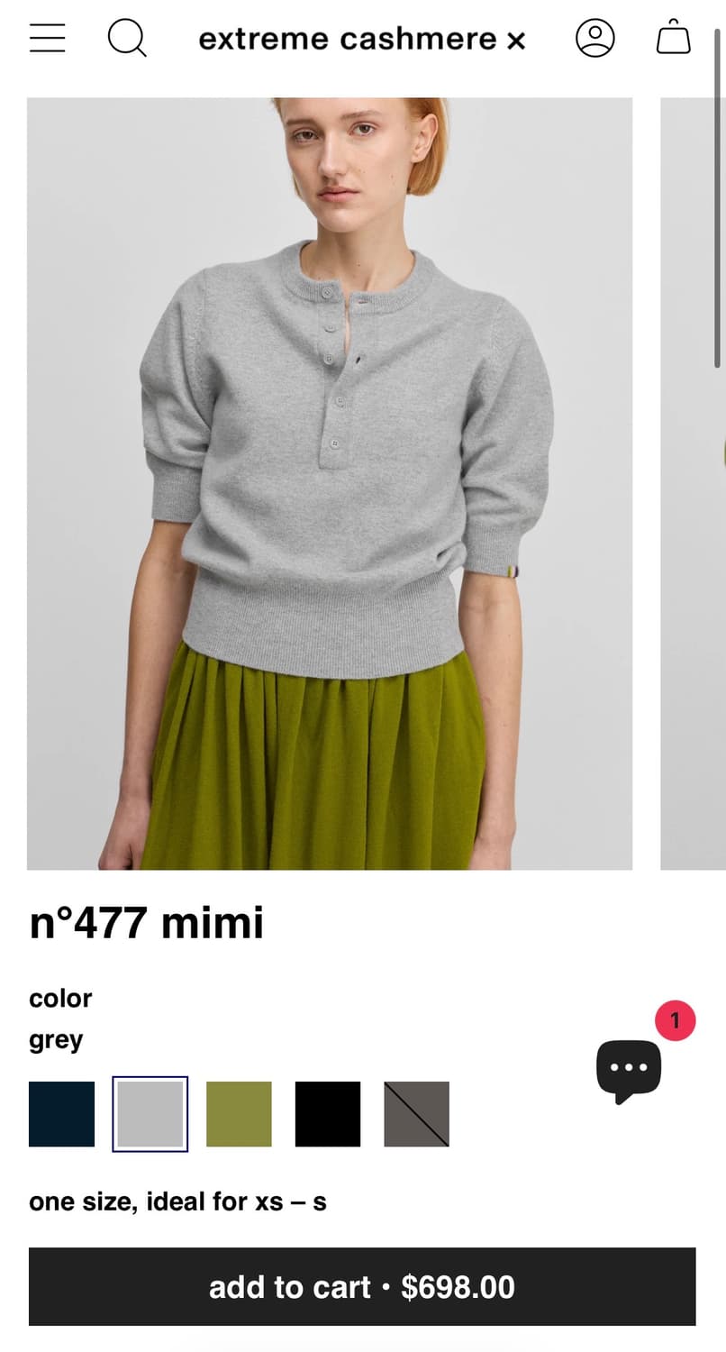 [F]익스트림캐시미어 26ss 미미 니트/그레이 상품이미지5