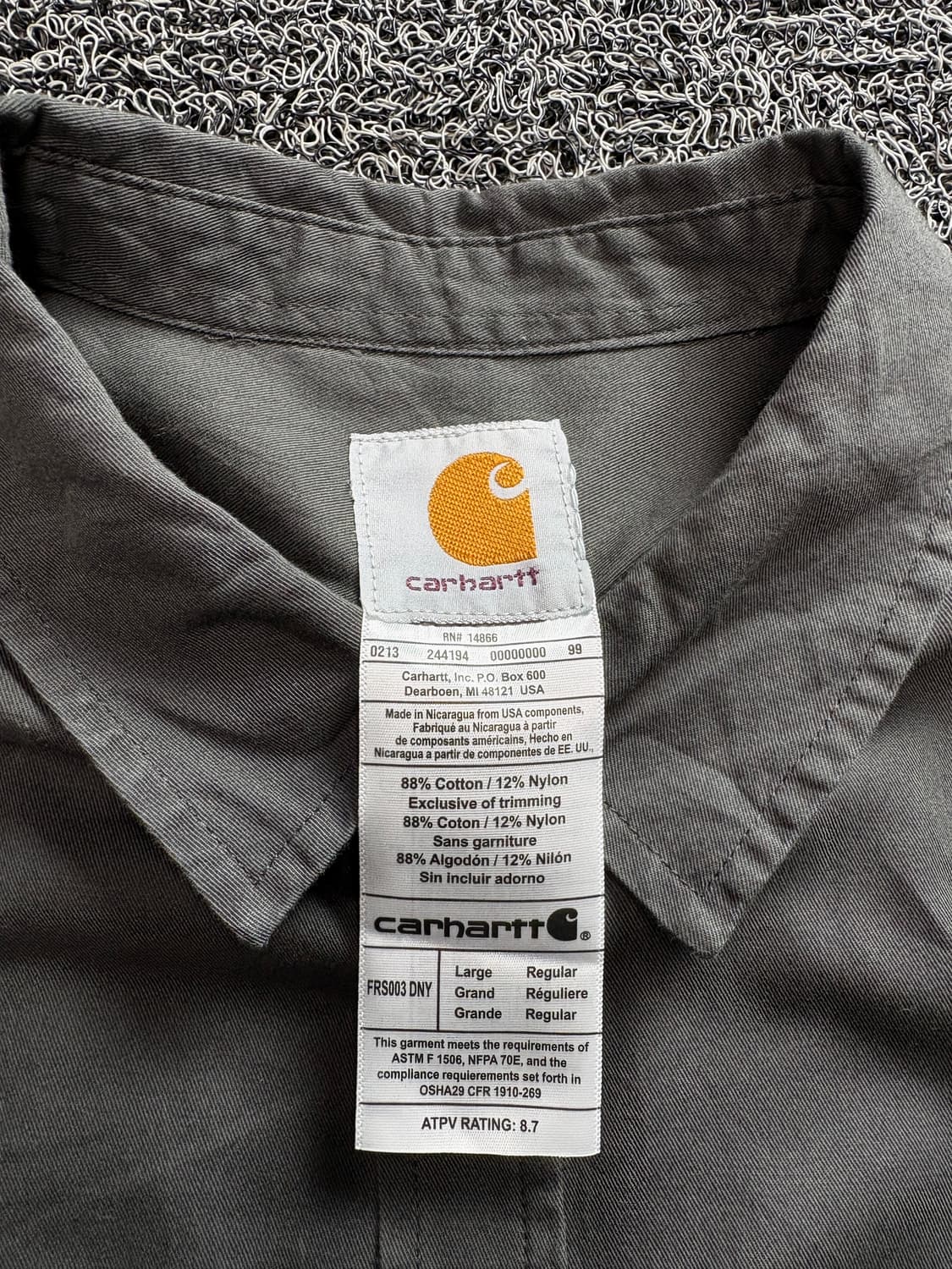 칼하트 아카이브 투 포켓 긴팔 워크 자켓 3452 상품이미지3