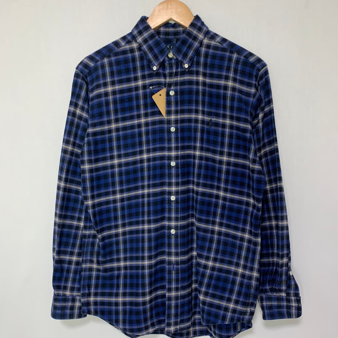 폴로 랄프로렌 블루/네이비 체크 셔츠 체크남방 빈티지 M 상품이미지2