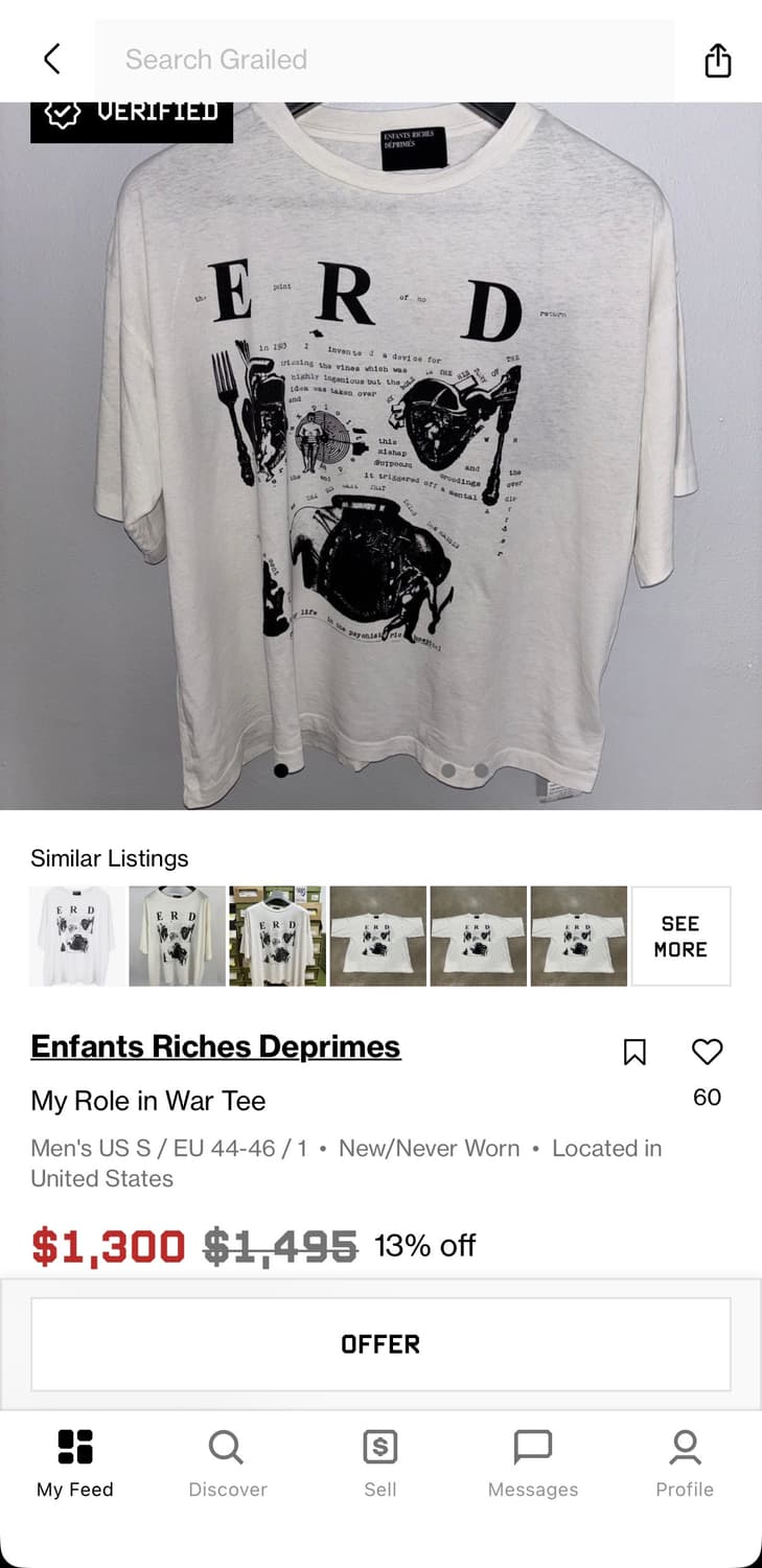 ERD my role in war 티셔츠s 상품이미지3