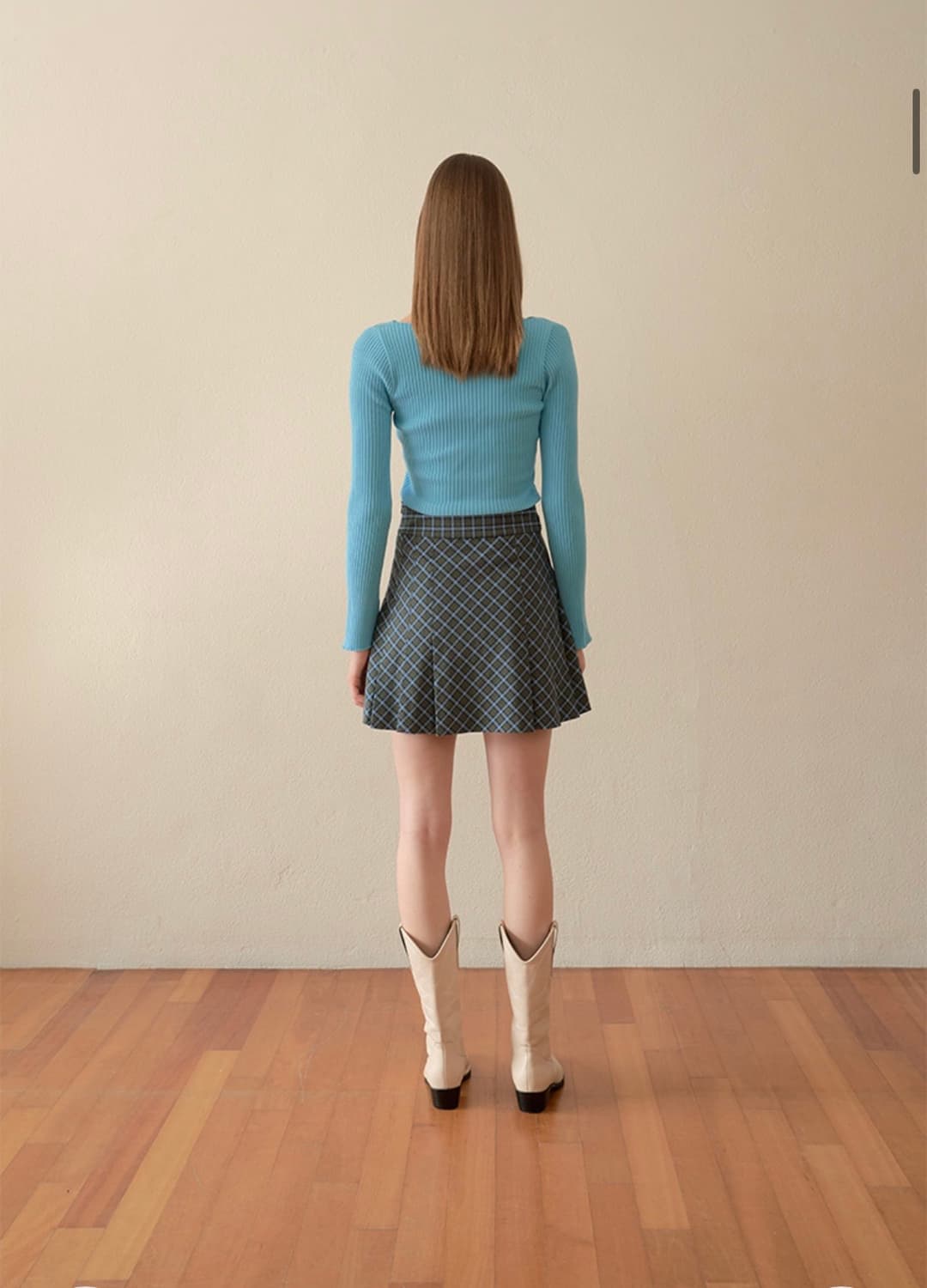 마가린핑거스 체크 스커트 m 상품이미지4