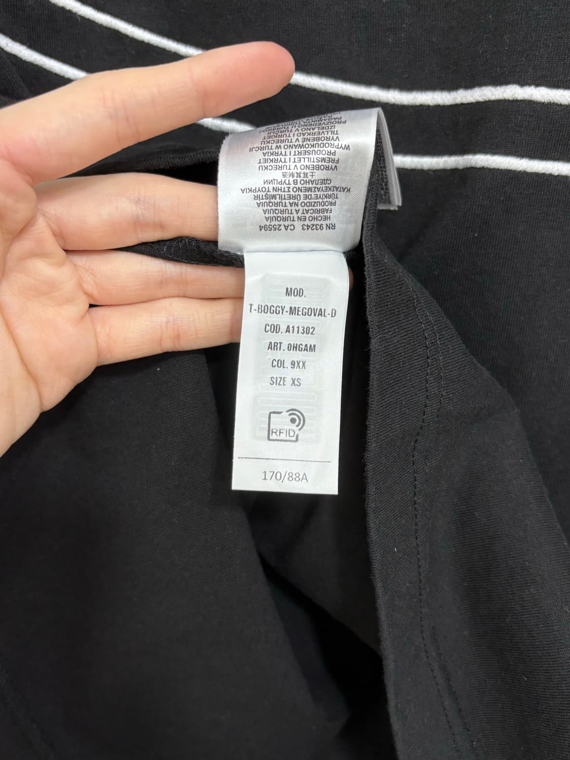 디젤 T 보기 백 로고 티셔츠 블랙 상품이미지4