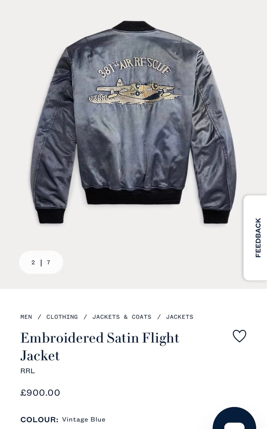 RRL 더블알엘 26SS 자수 새틴 플라이트 자켓 L사이즈 신품 상품이미지4