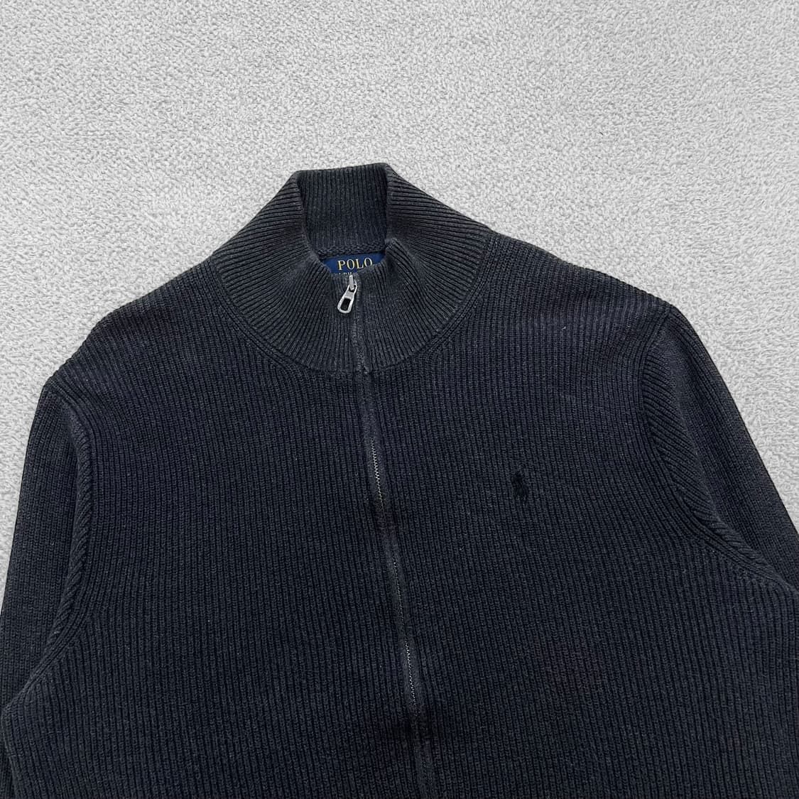 폴로 랄프로렌 포니 로고 코튼 니트 집업 그레이 상품이미지2