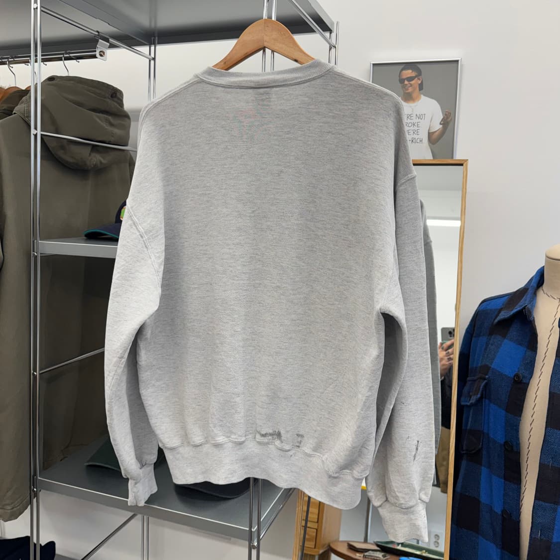 90s 러셀 빈티지 레드윙스 누더기 스웻셔츠 맨투맨 made in USA 상품이미지6