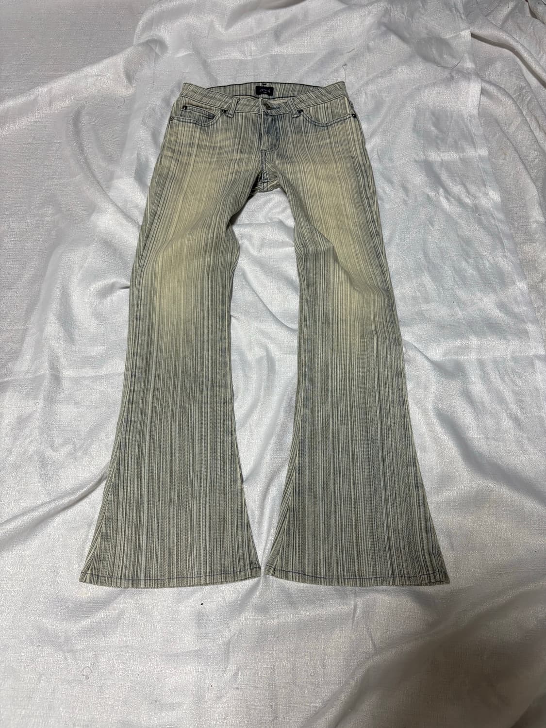 “Unknown” Y2K Stripe Design Boots-cut Pa 상품이미지1