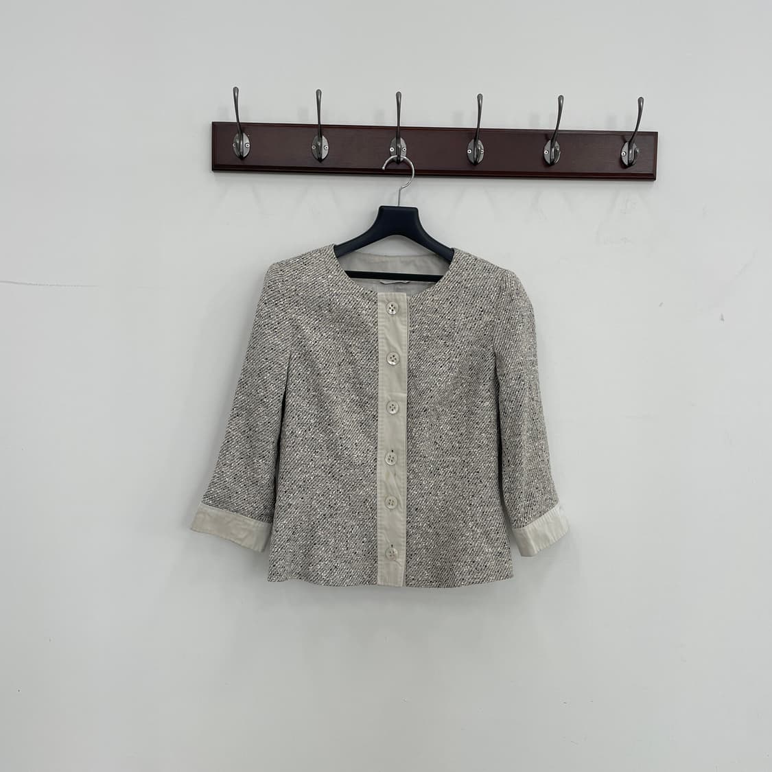 막스마라 트위드 논카라 자켓 상품이미지1