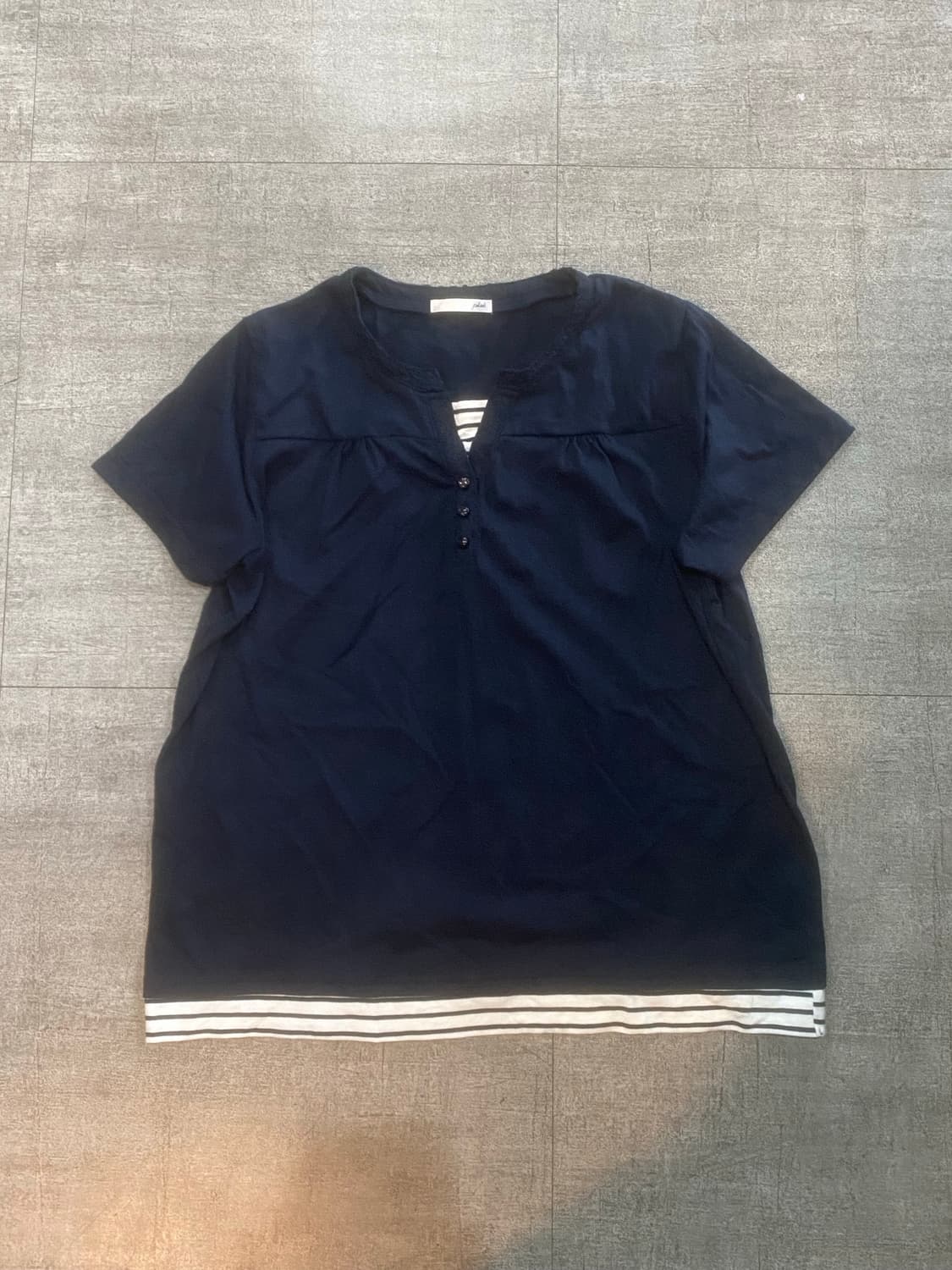 일본빈티지 Plie 하구미모리걸 달천깔페어리 레이어드반팔티셔츠 상품이미지1