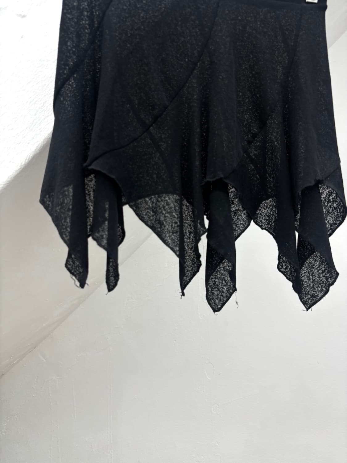 Black unbalanced layered skirt  상품이미지2