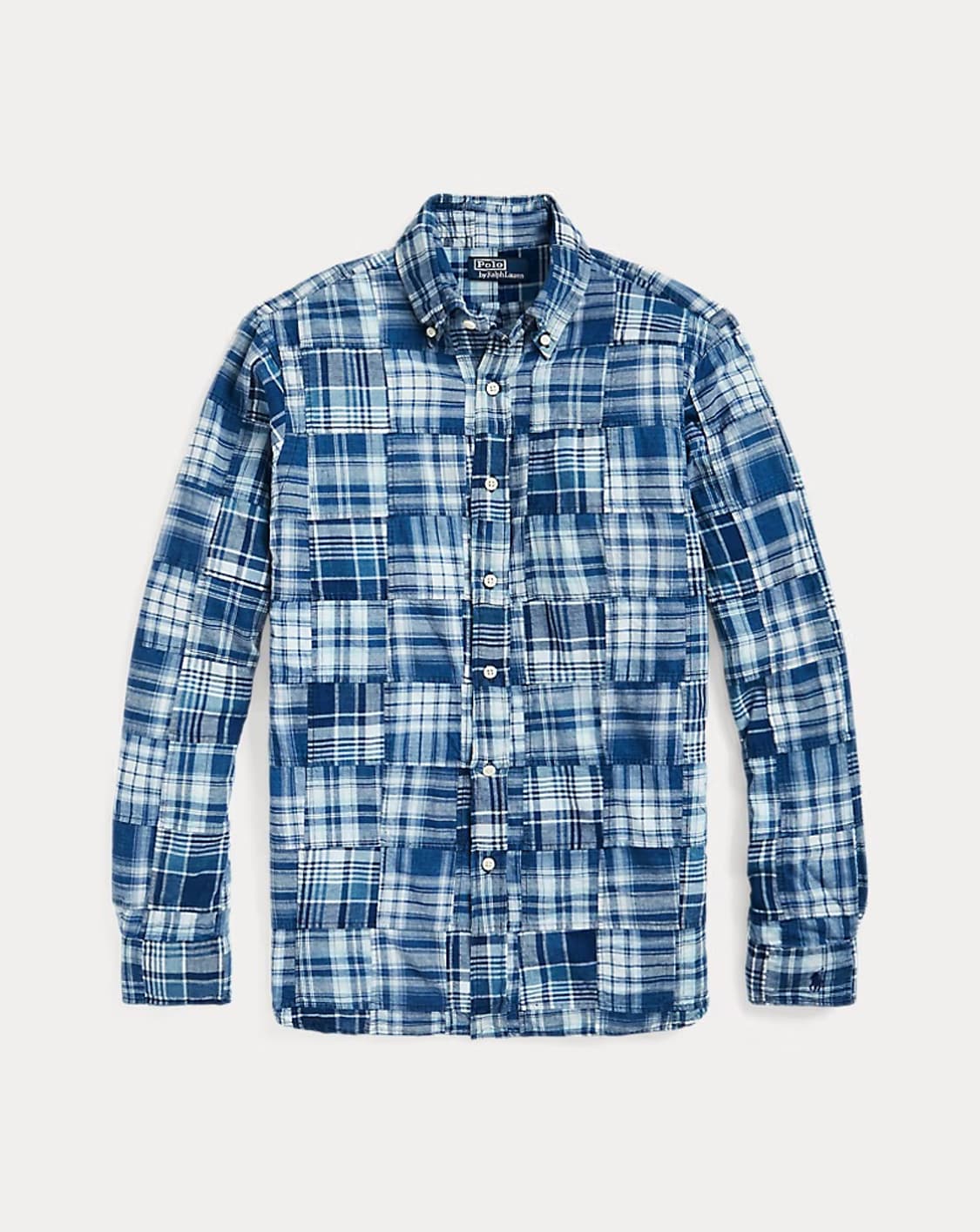 폴로 랄프로렌 인디고 패치워크 마드라스 셔츠 XL 상품이미지1