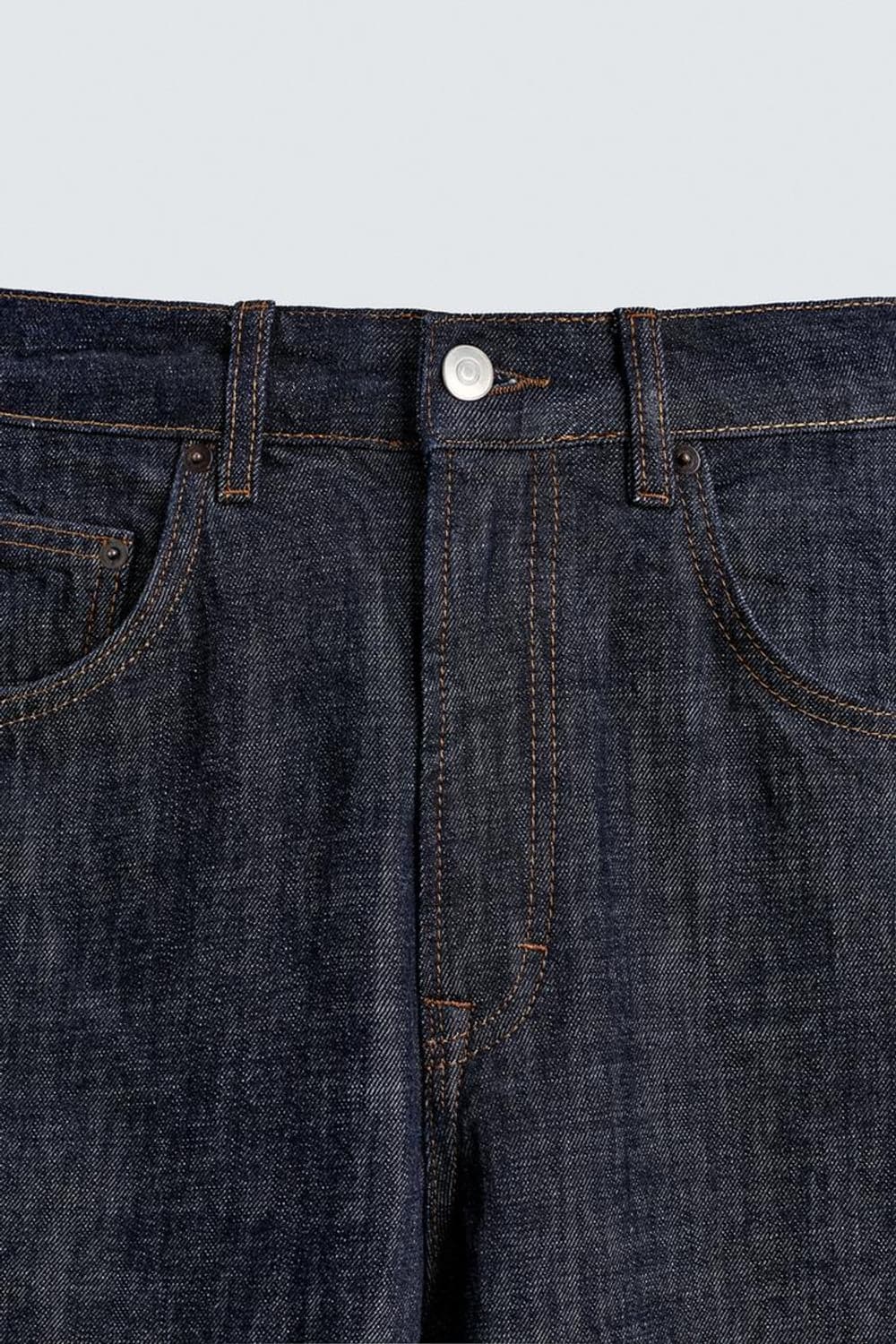 자라 커브드 데님 인디고 34 상품이미지5