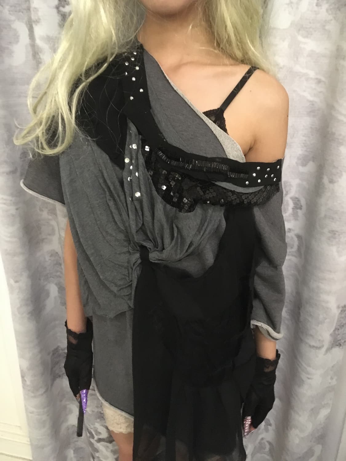 Black oversize top 상품이미지2