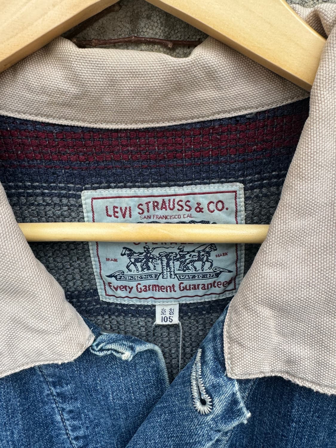 90s 리바이스 칼하트 트리플스티치 빈티지 데님 초어 자켓 상품이미지6