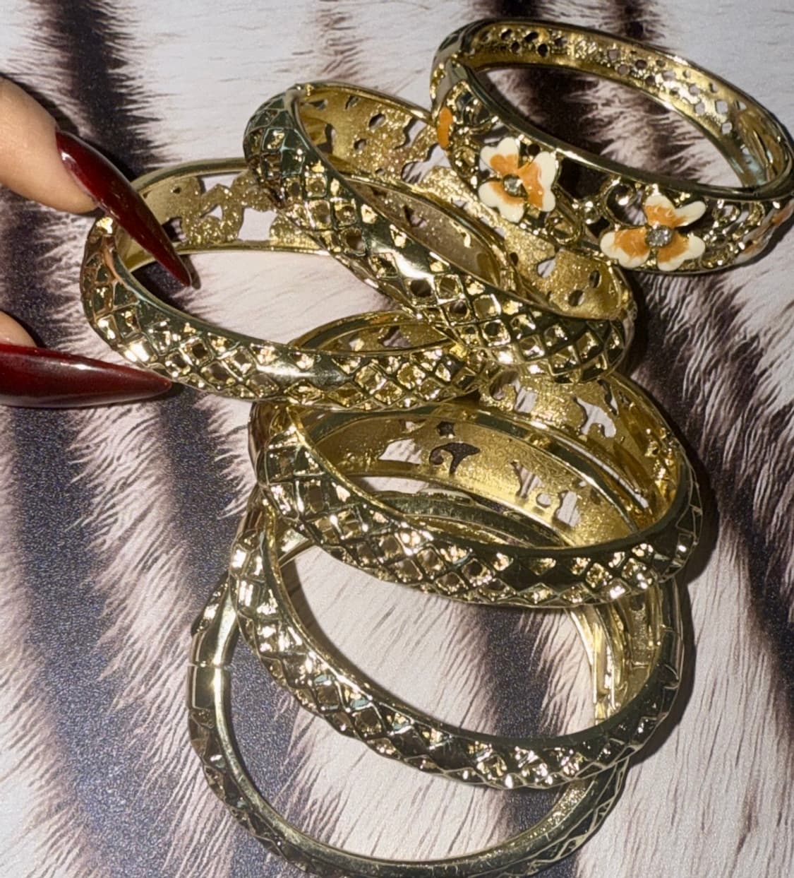 세일 헤이세이 갸루 골드 자석형 뱅글 상품이미지2