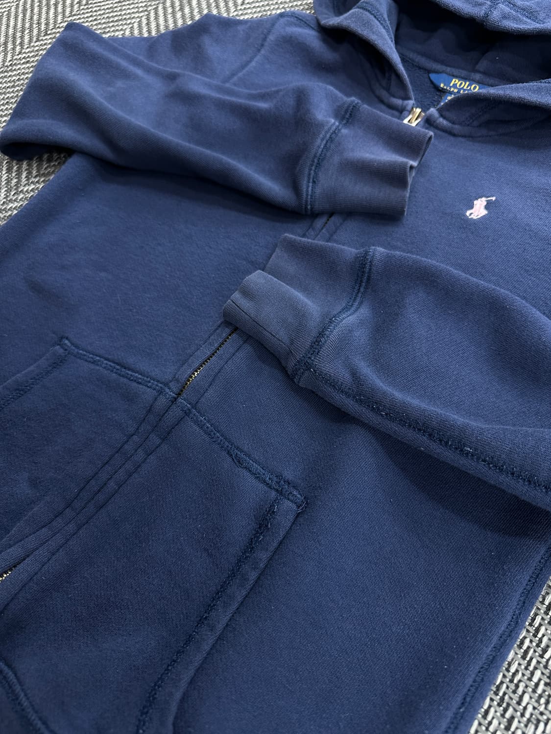 폴로 후드집업 네이비 상품이미지3
