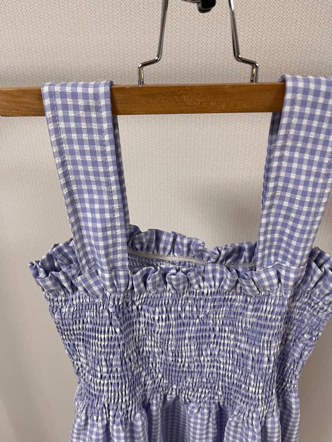 체크 슬리브리스 원피스 상품이미지1