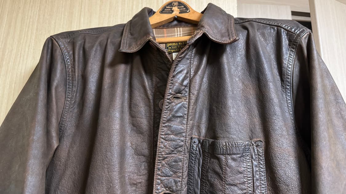 RRL 오일 레더 자켓 상품이미지1