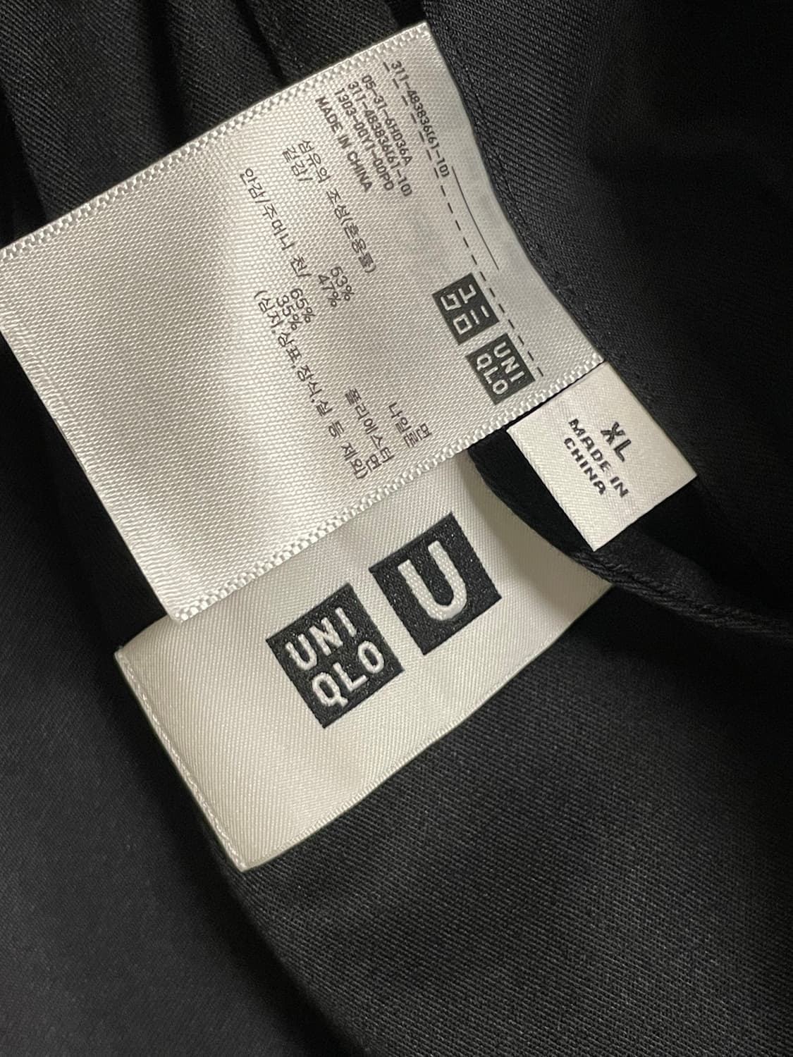 유니클로U 릴랙스핏 재킷 블랙 XL 상품이미지4