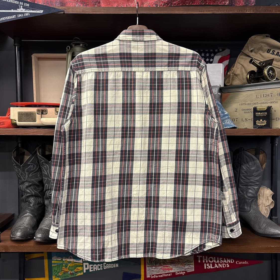00s 리바이스 레드탭 재팬라인 코튼트윌 타탄체크 워크셔츠 N867 상품이미지2