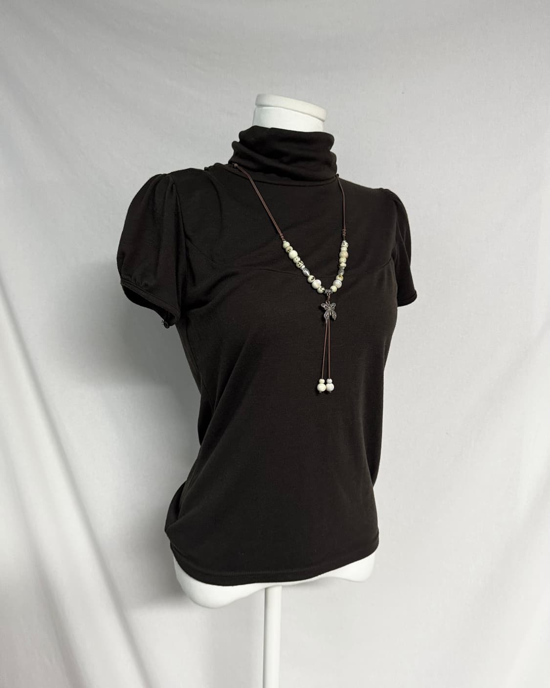 트랜스폼 슬리브 퍼프 폴라 넥 니트 상품이미지6