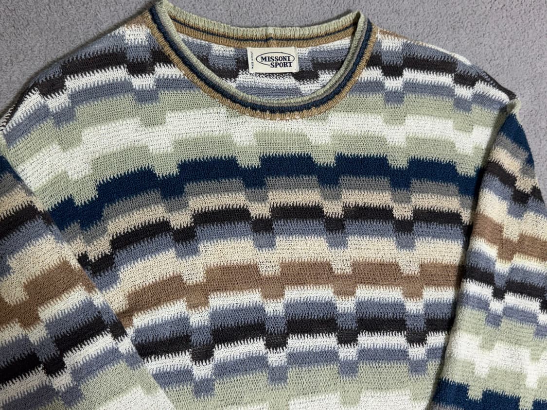 Missoni 미쏘니 나바호 에스닉 패턴 봄여름용 가벼운 니트 /캐피탈 상품이미지1