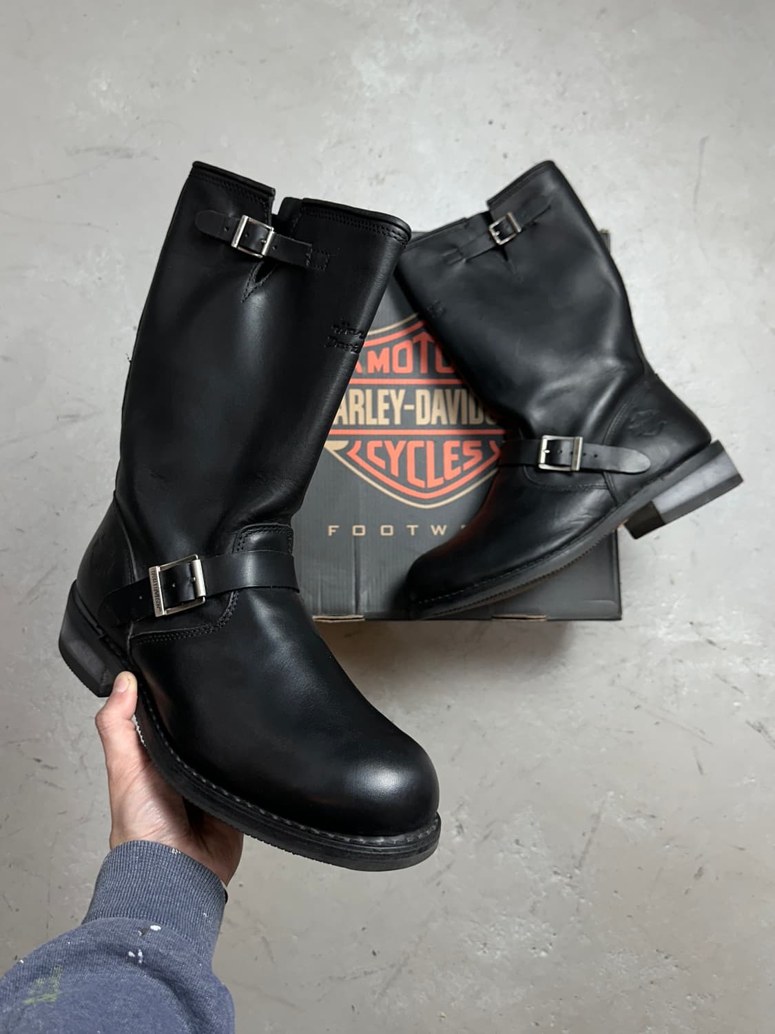 할리 데이비슨 엔지니어 부츠 모터사이클 바이커 부츠 상품이미지1