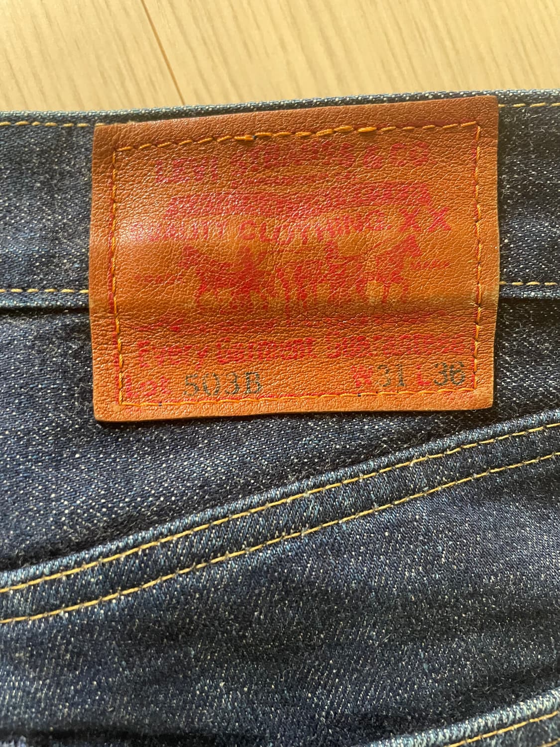 90‘s 일본 빈티지 리바이스 503B 셀비지 데님 상품이미지5