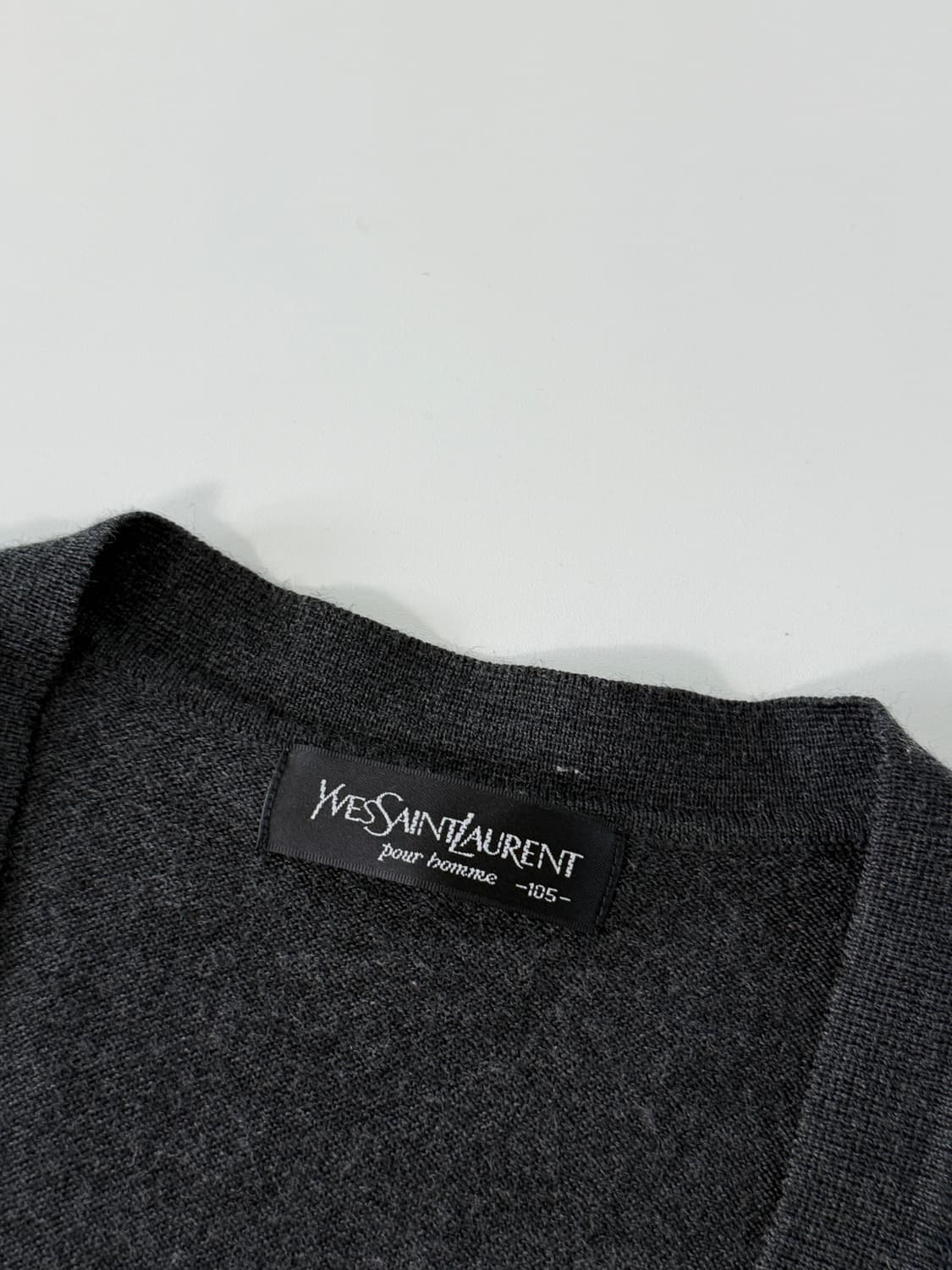 YSL 입생로랑 오버핏 90‘s 미니멀 울 가디건  상품이미지5