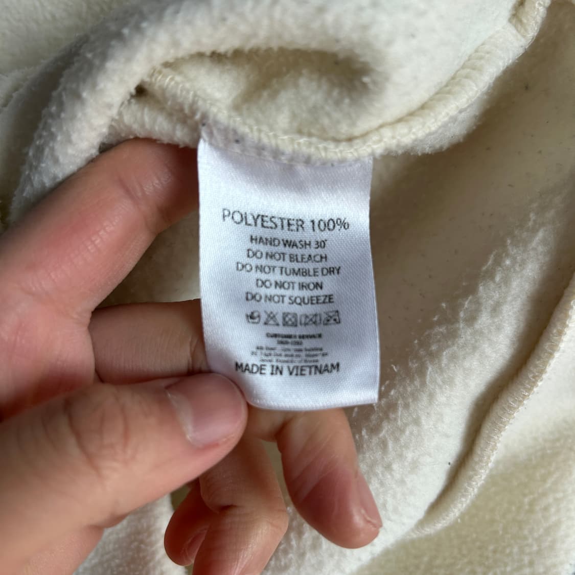 아이보리 후리스 집업맨투맨  상품이미지3