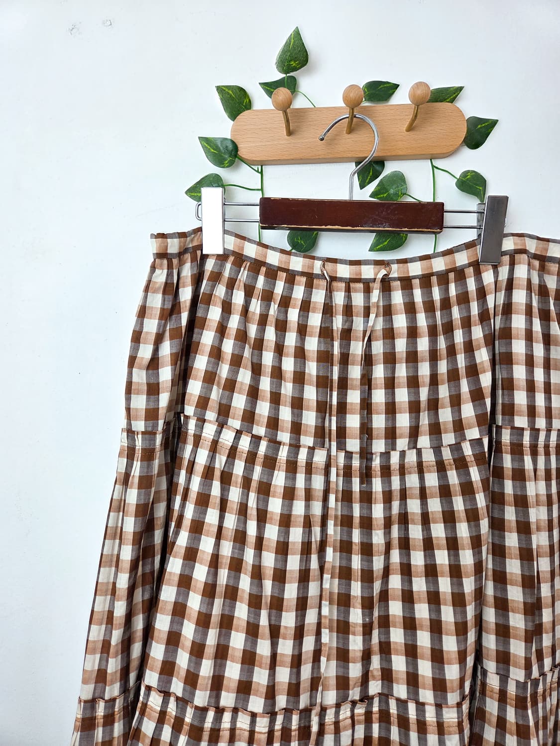 체크 캉캉 롱스커트 상품이미지2