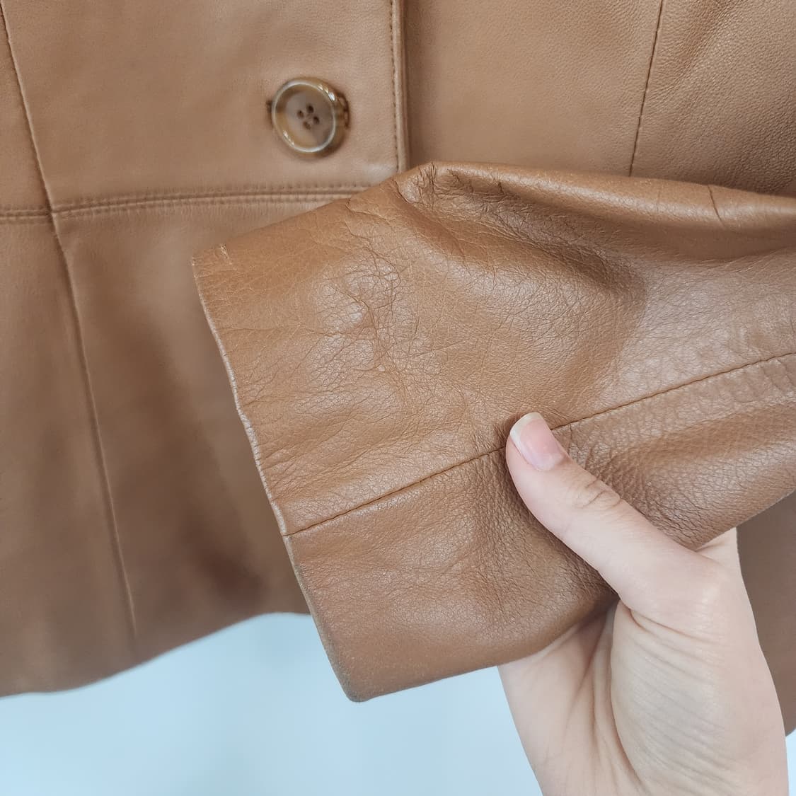 명품 브라운 양가죽 자켓 상품이미지4