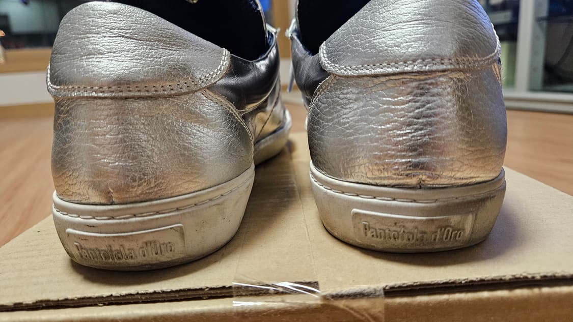 판토폴라 도로(Pantofola d'Oro)의 실버 가죽 상품이미지4