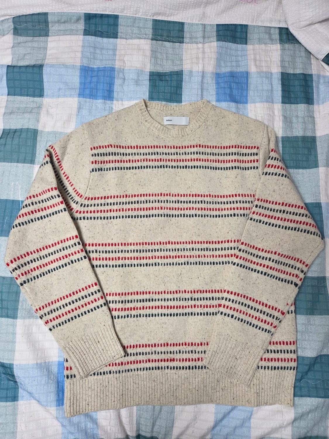 [M]Adsum Flecks Sweater Square Stripe 니트 상품이미지2