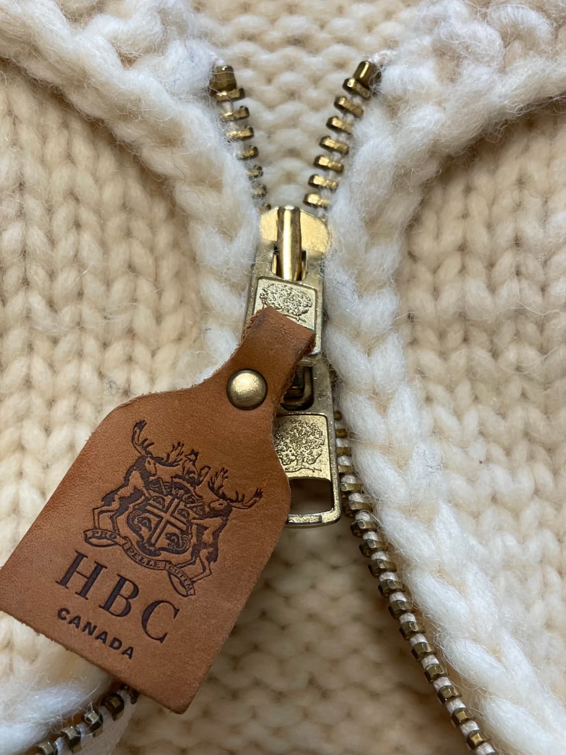 90s Made Canada 허드슨베이 빈티지 코위찬 니트 스웨터 상품이미지3