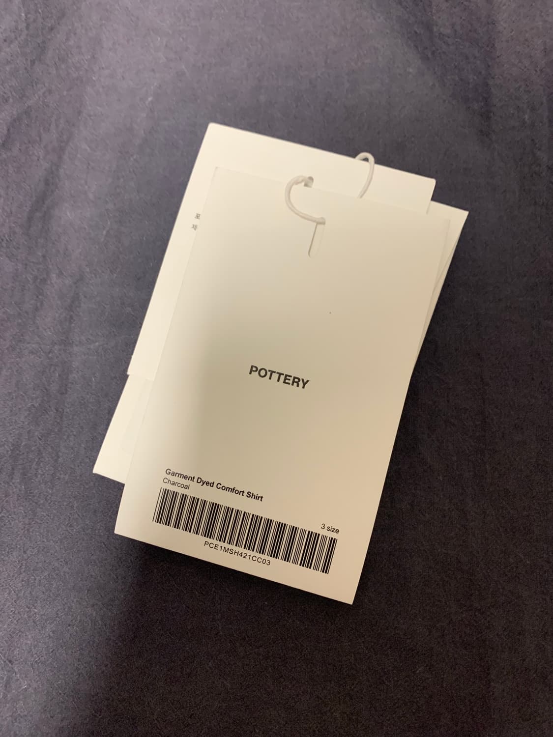 포터리 가먼트 다이드 컴포트 셔츠 차콜 3사이즈 상품이미지6