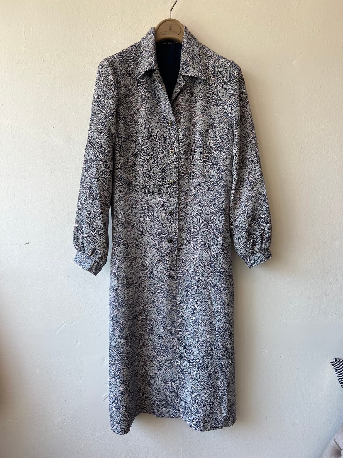 일본수입 여성 플로럴 퍼프소매 롱원피스 상품이미지2