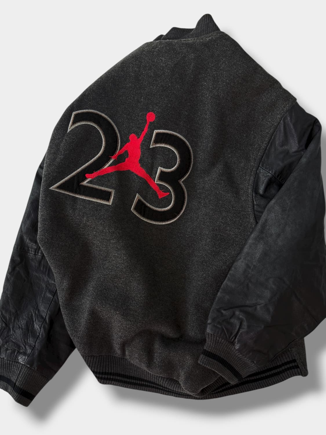 나이키 90‘s 오버핏 조던 레더 울 모직 바시티 자켓 상품이미지5