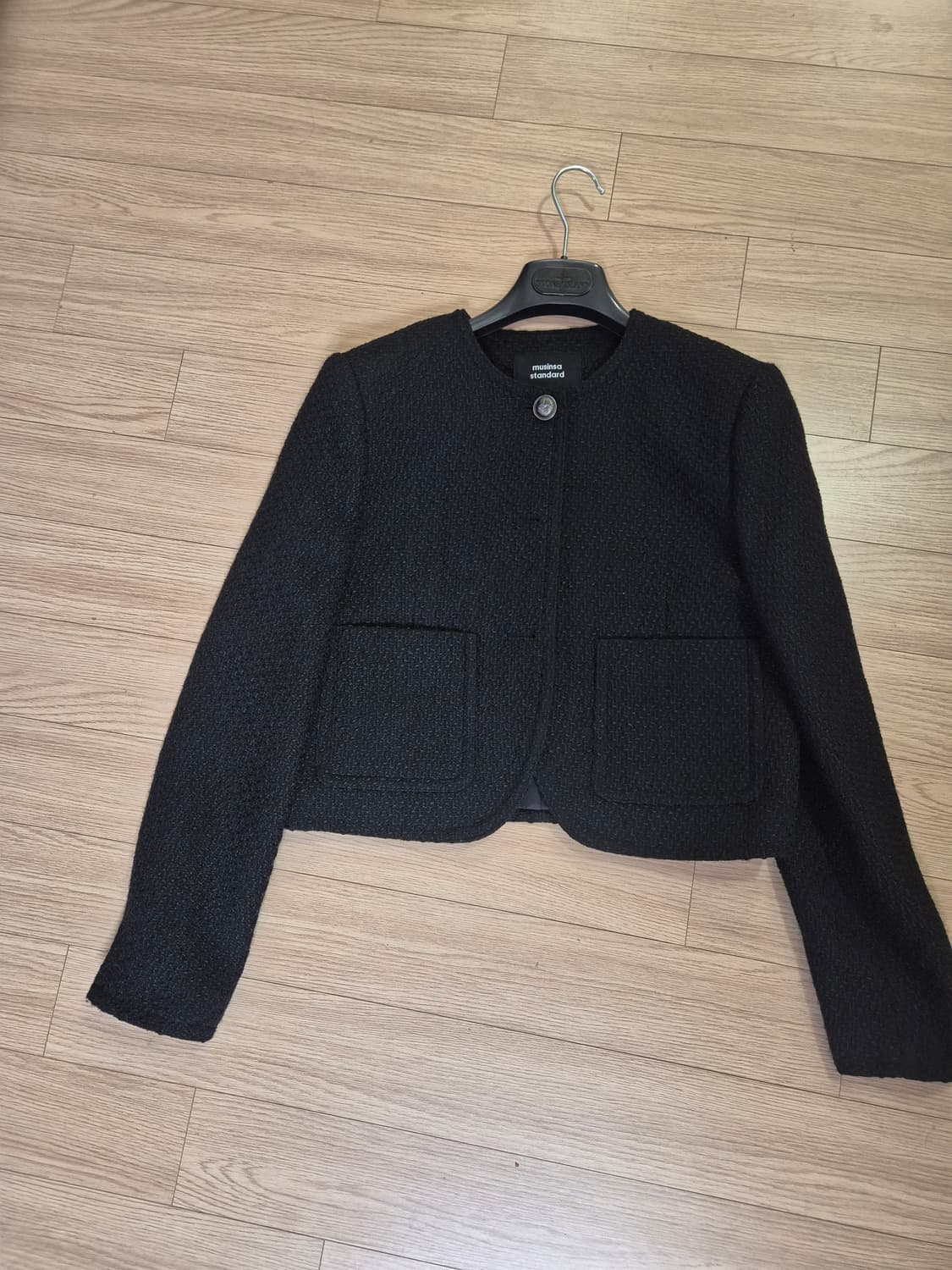 무신사스탠다드 여성 블랙 트위드 자켓 XS 상품이미지7