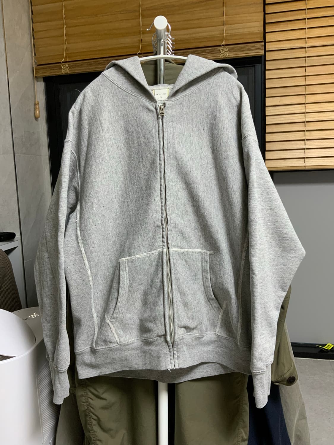 카키스 오리지날 풀 집 후디 헤더그레이 (라지) 상품이미지1