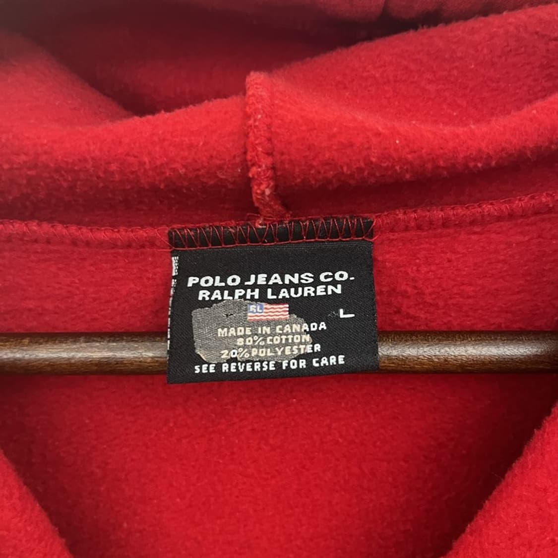 폴로 랄프로렌 빈티지 레트로 빅사이즈 오버핏 후드티 L C10517 상품이미지5