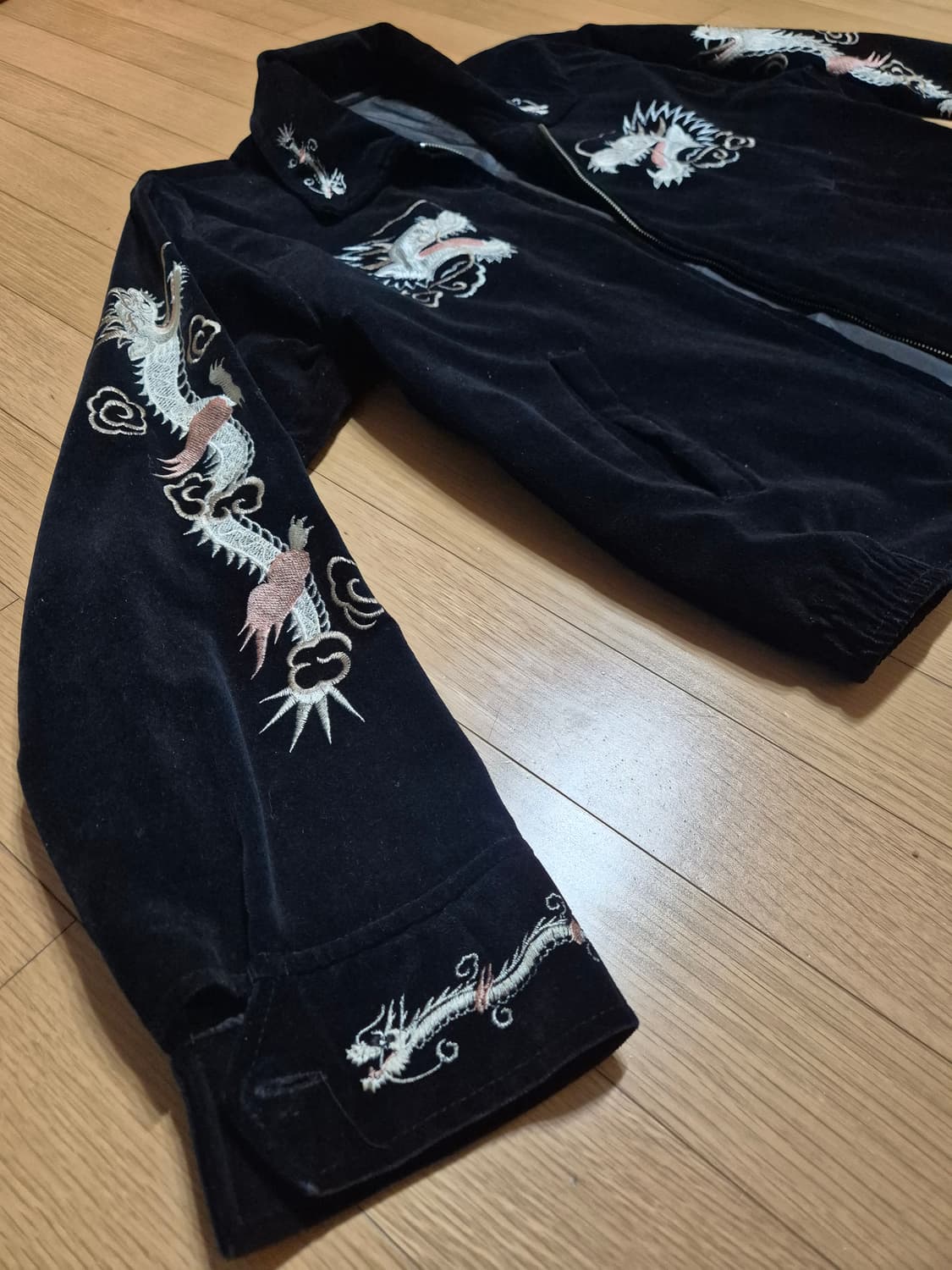 일본 벨벳 드래곤 자수 자켓 상품이미지3