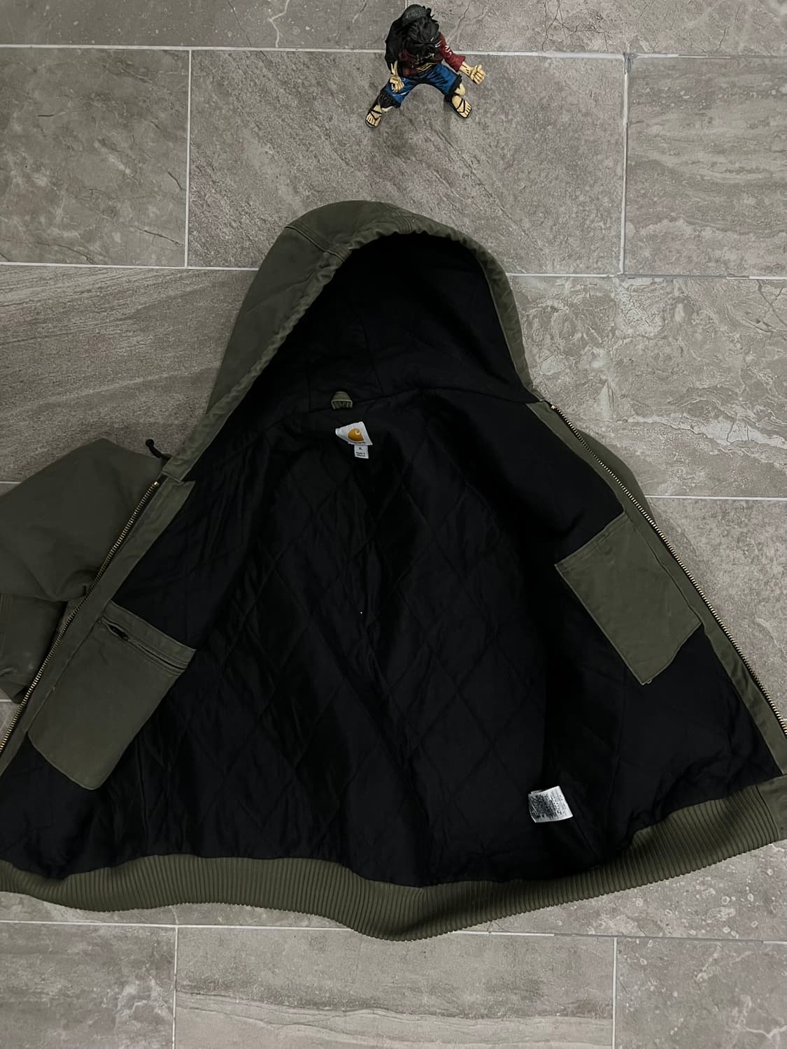 (XL) 칼하트 덕 액티브 후드자켓 J130 ARG 아미그린 상품이미지3