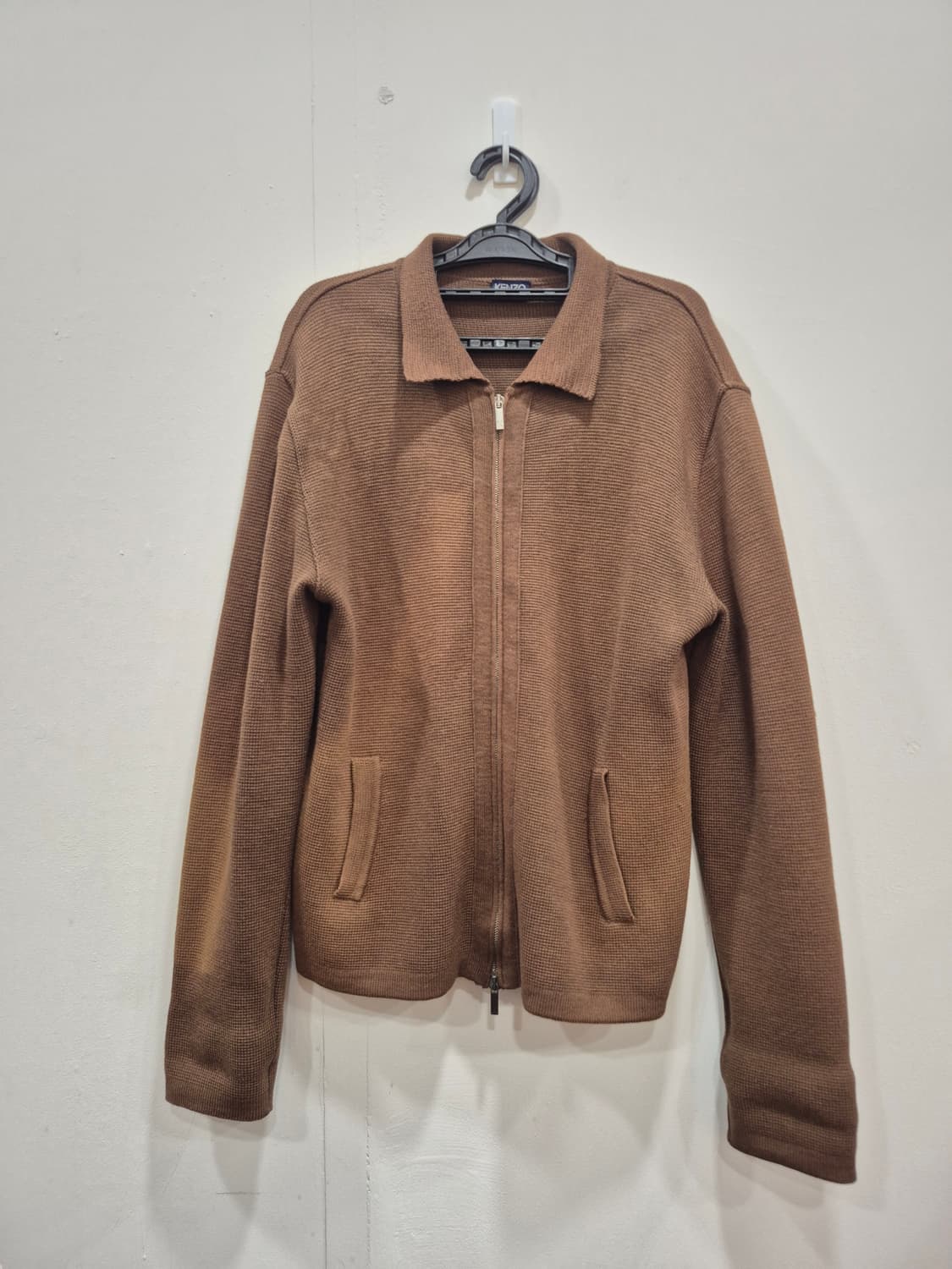 KENZO 겐조 브라운 니트 집업 자켓 남성 100사이즈 상품이미지1