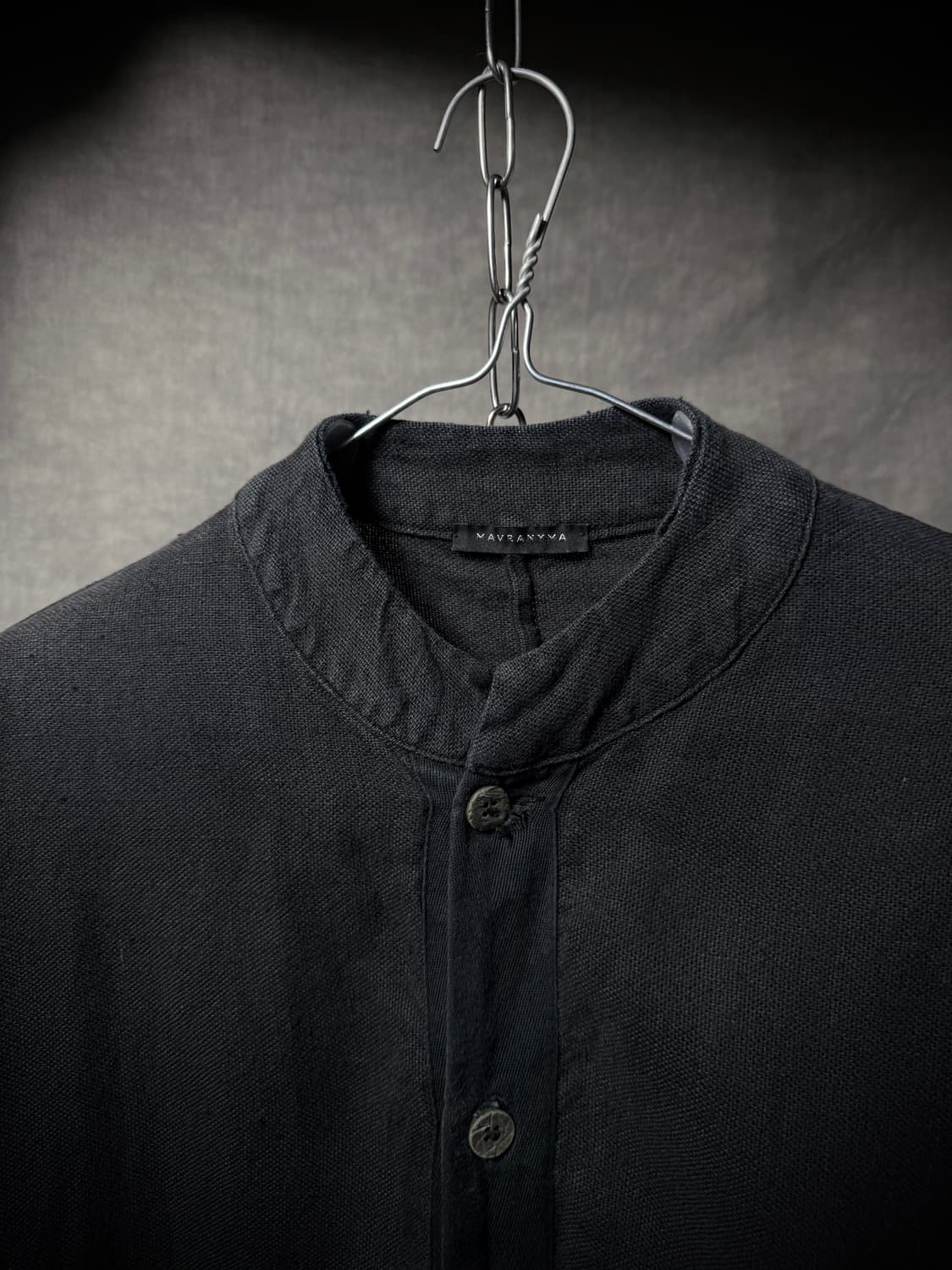 MAVRANYMA Handmade Band Collar Shirt 상품이미지4