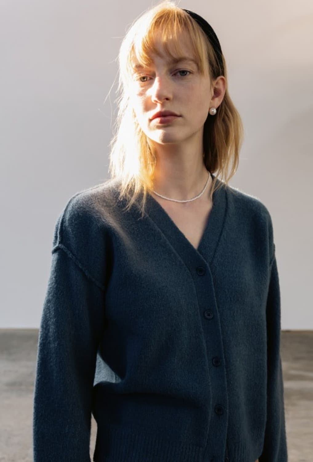 레이스 rrace 부클 가디건 블루 상품이미지5