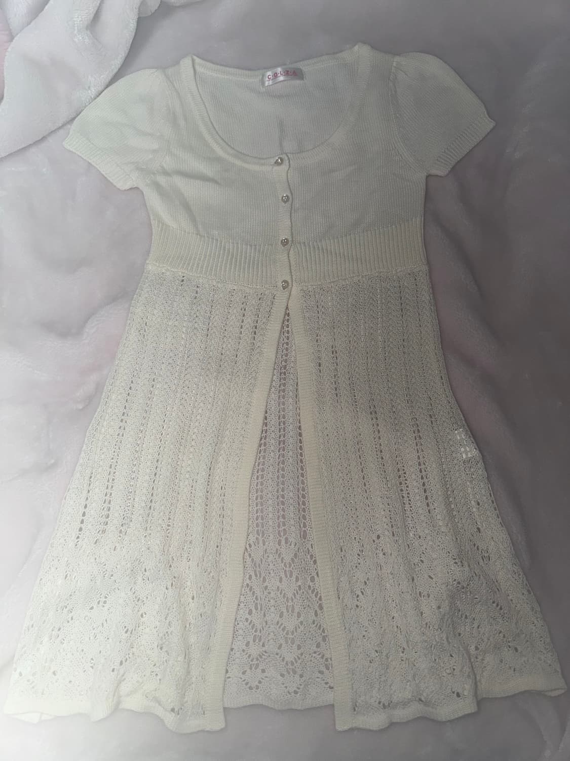 Colza 갸루 원피스 가디건 아이보리 베이지 상품이미지1