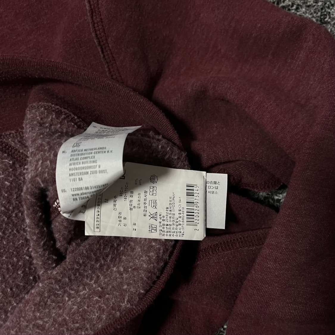 아베크롬비 후드집업 버건디 상품이미지3