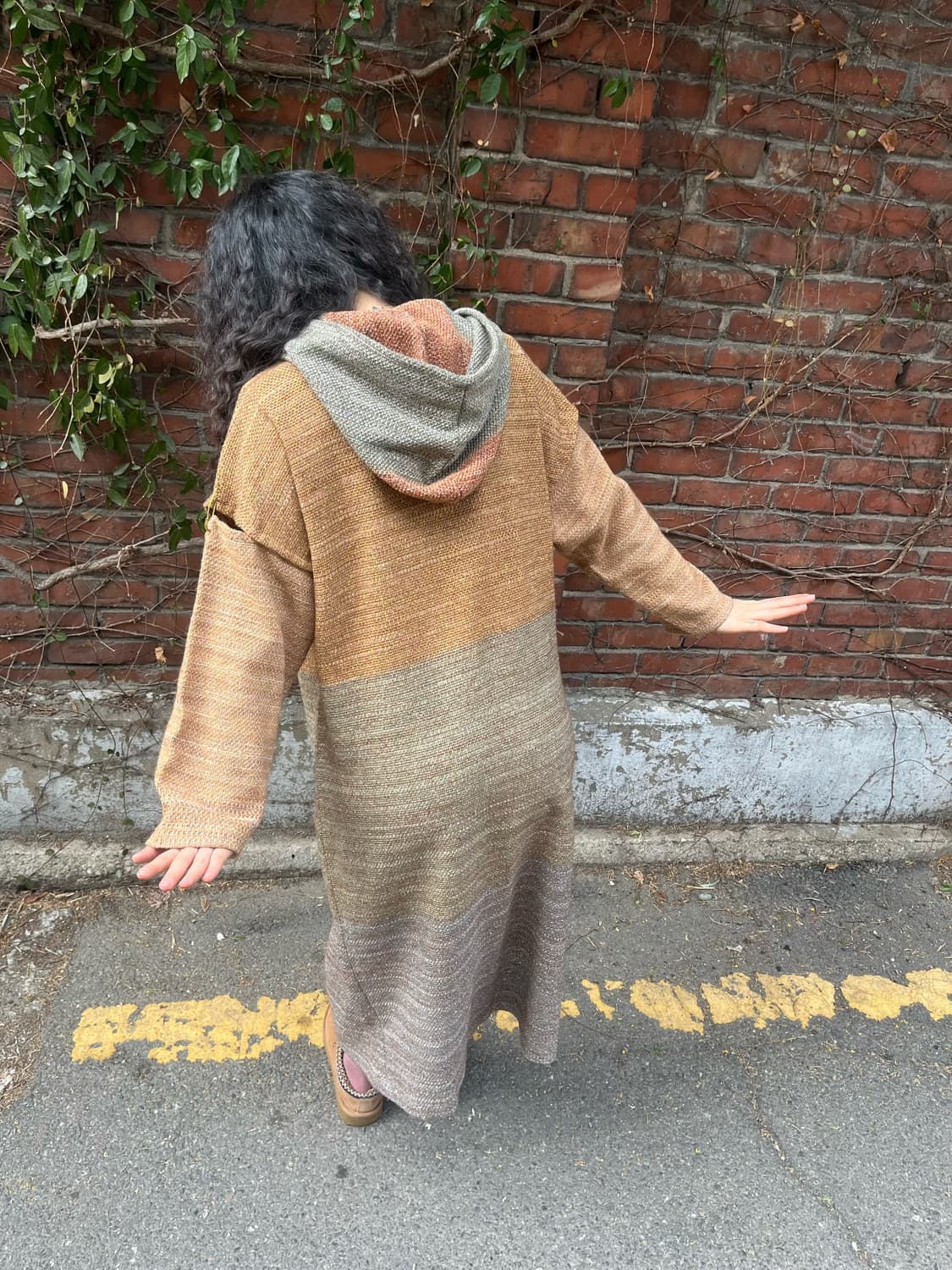 히피 무드 롱 후드 원피스 상품이미지7