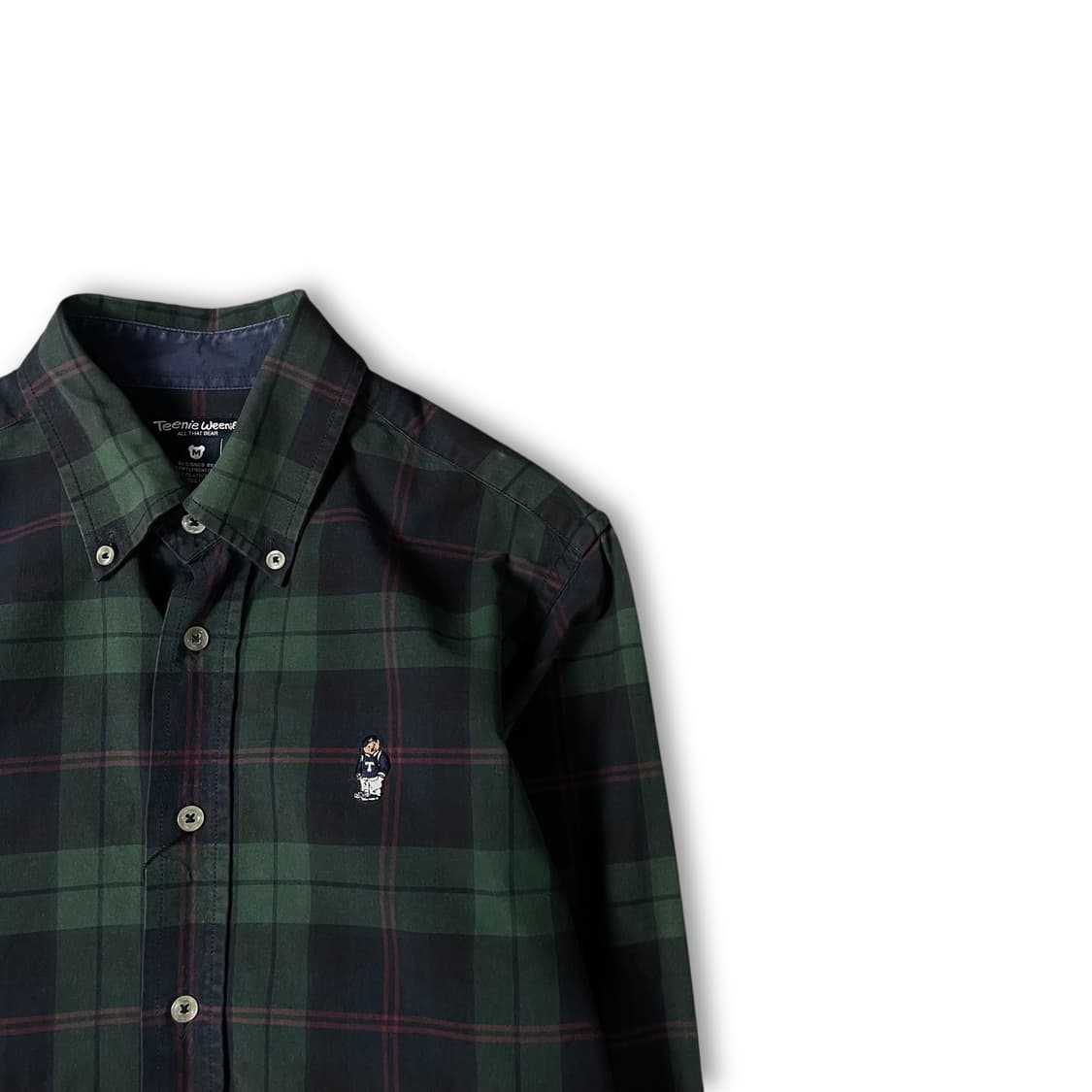 티니위니 그린 로고 자수 체크 긴팔 셔츠 M 상품이미지2
